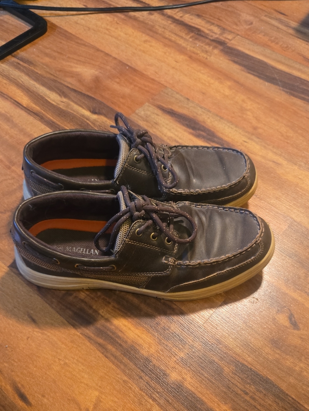 Mens Magellan Outdoors Dark Brown Lace-Up Boat Shoes